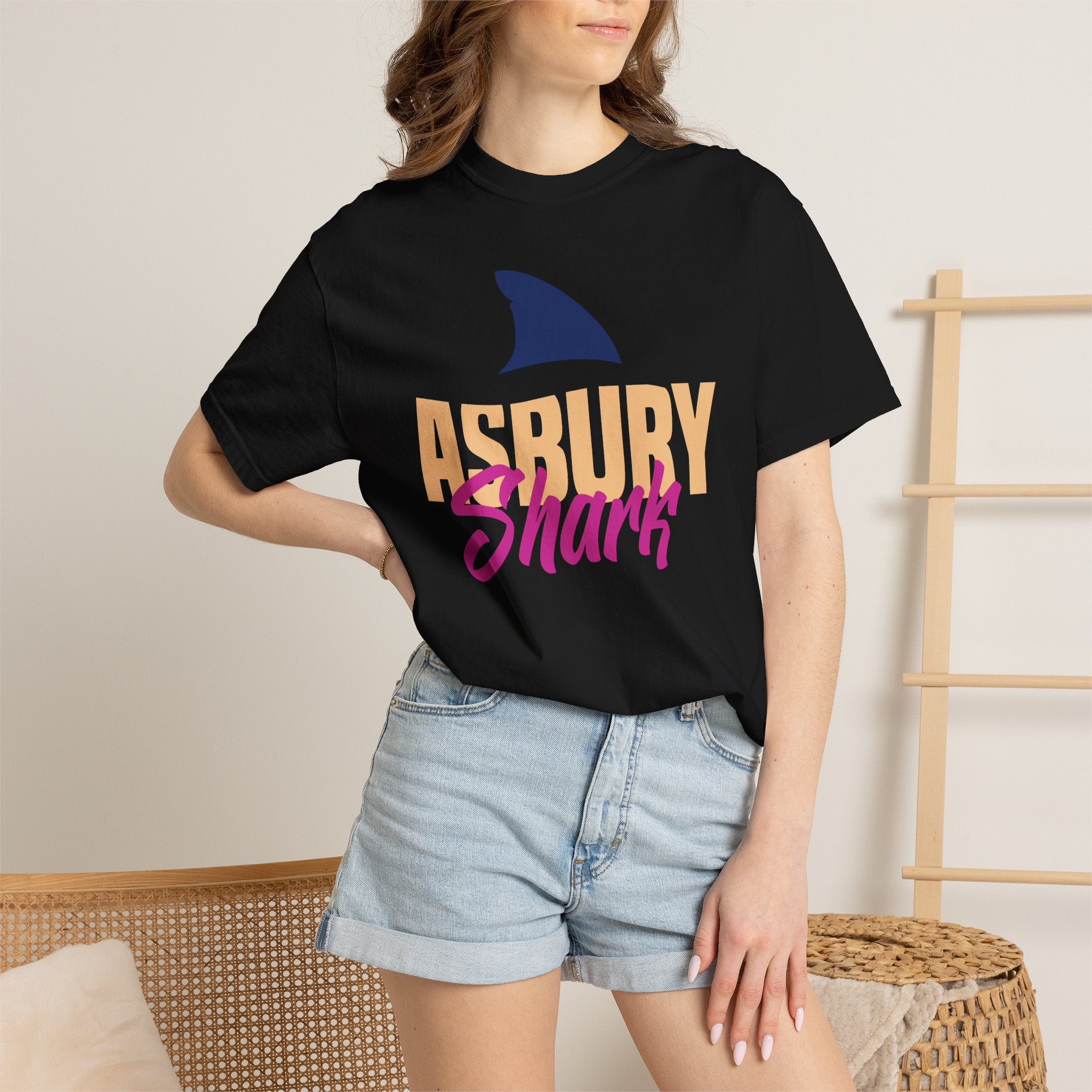 Asbury Shark Tee - Classic Pink Tide