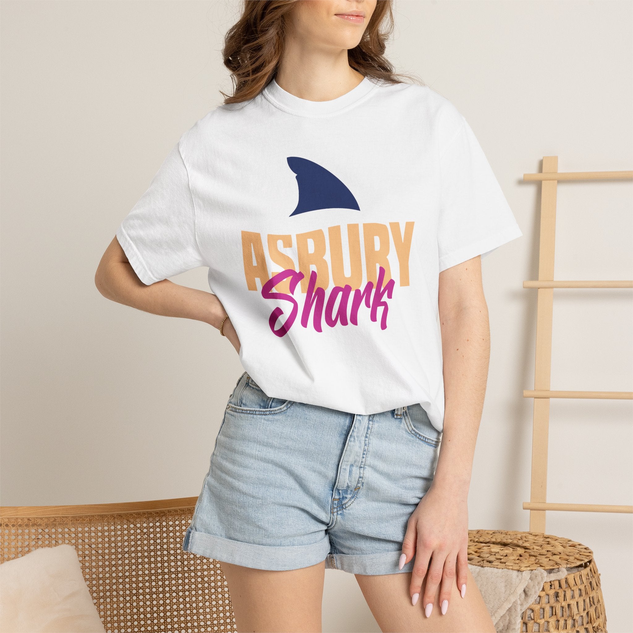 Asbury Shark Tee - Classic Pink Tide