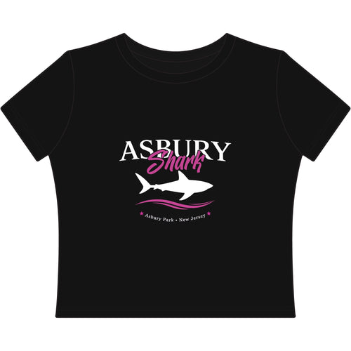 Asbury Shark Crop Top - Pink Tide