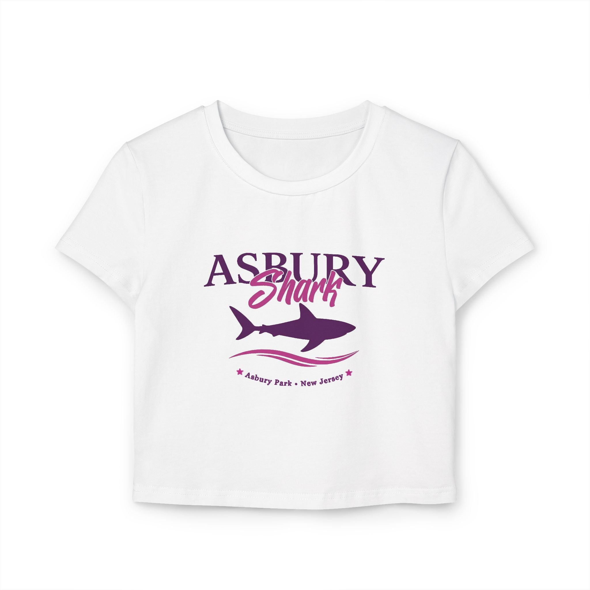 Asbury Shark Crop Top - Pink Tide