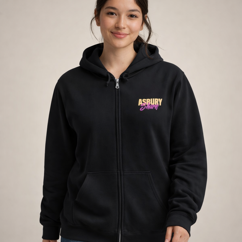 Asbury Shark Zip Hoodie – Pink Tide