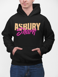 Asbury Shark Hooded Pullover Sweatshirt - Classic Pink-Tide