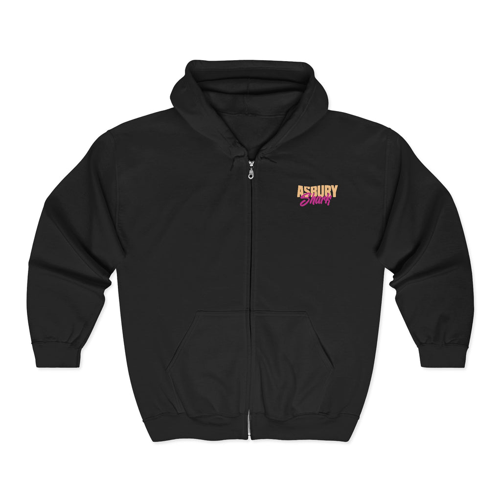 Asbury Shark Zip Hoodie – Pink Tide