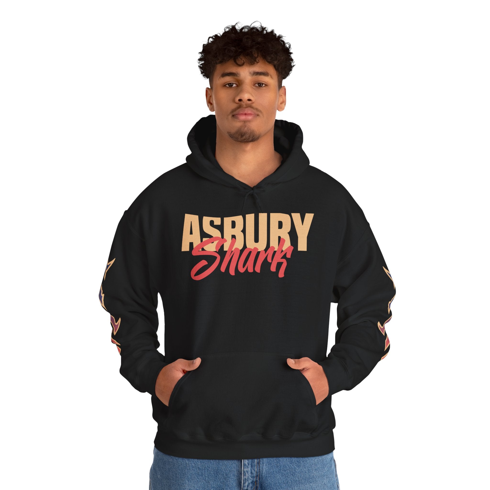 Asbury Shark Hooded Pullover Sweatshirt - Classic