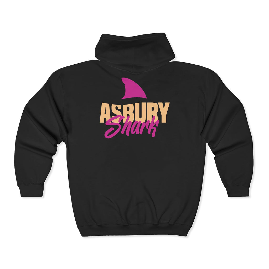 Asbury Shark Zip Hoodie – Pink Tide